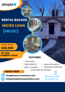 Monthly Interest payment Micro Loan – 329 13th