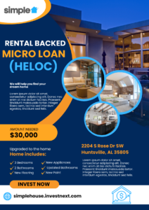 RENTAL BACKED- HELOC WITH QUARTERLY PAYMENTS