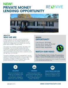 Great Lending Opportunity & 100% Track Record