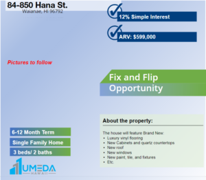 Fix and Flip 3rd: Hawaii Home Investment Opportunity!