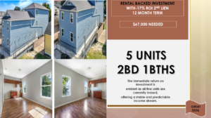 MONEY BACKED RENTAL 17% 2nd LIEN MONTHLY PAYMENT TO INVESTOR